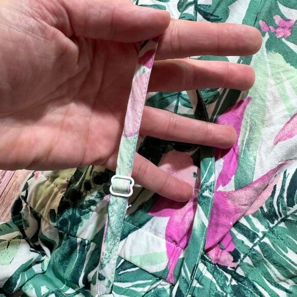 Old Navy Women's Size Medium Floral Cami Jumpsuit Multicolor Summer Casual - Picture 11 of 13